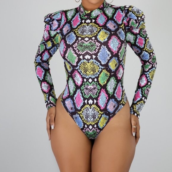 Snake Print Bodysuit - Picture 3 of 3